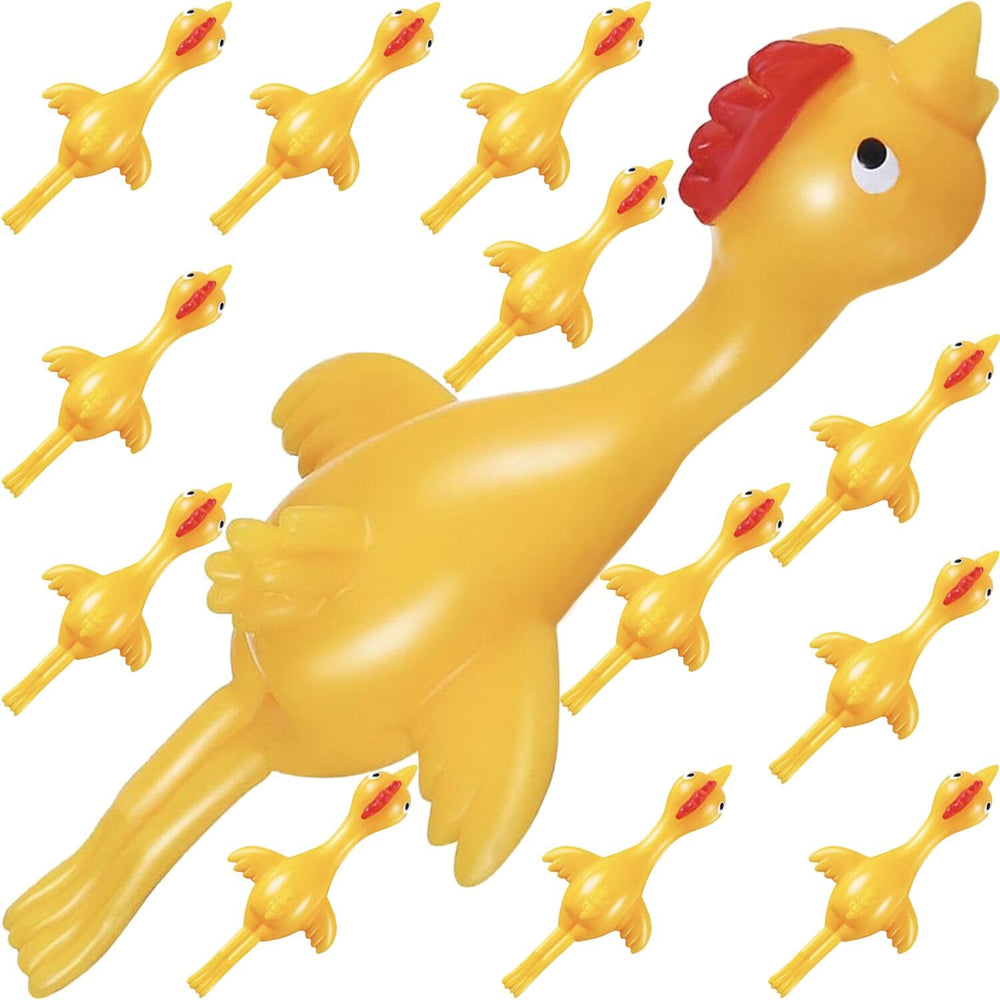 Jishi Easter chicken slingshot 12-pack, perfect bulk party favors and Easter gifts.