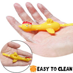 Jishi mini slingshot chicken pocket-size, easy to carry for on-the-go play.