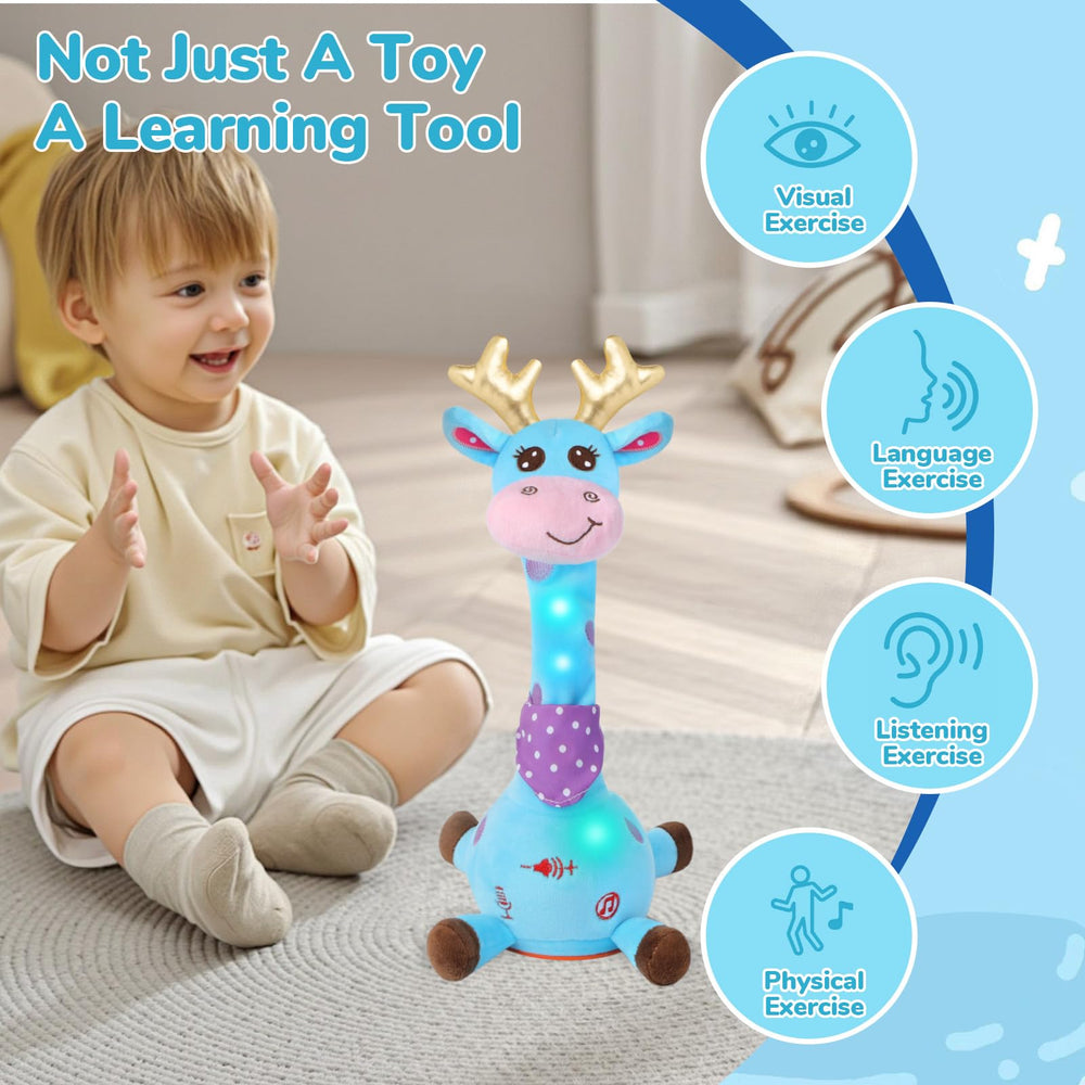 JISON21 recording and repeating feature helps babies recognize sounds and practice speech