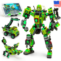 JITTERYGIT glow stickers highlight the robot for glow-in-the-dark play
