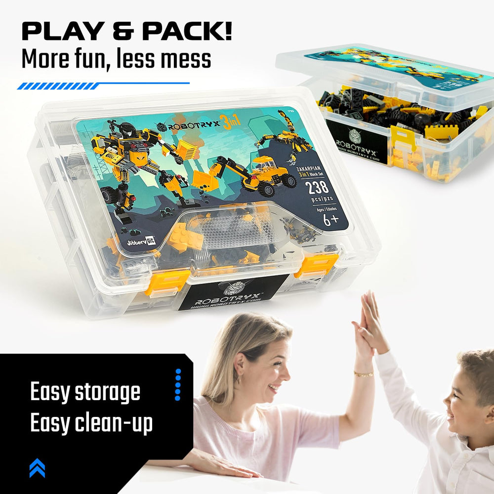 JITTERYGIT Robotryx durable ABS plastic stands up to kid-friendly building