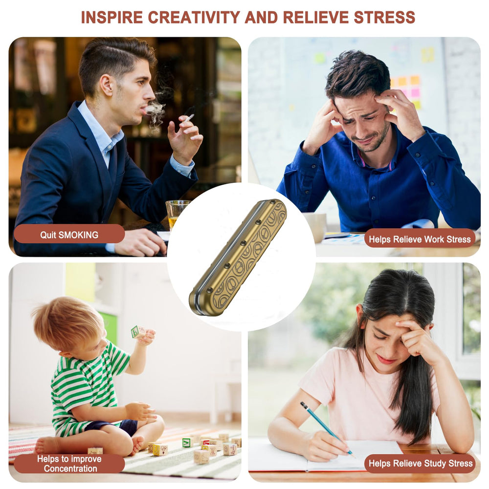 JC Jiuchuang EDC fidget slider bronze desk accessory for satisfying tactile feedback.