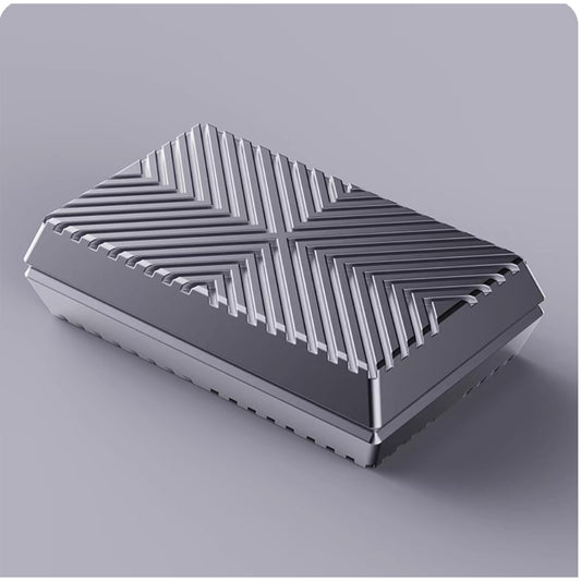 Jiuchuang Infinite EDC Fidget Slider side view, smooth stainless steel for focused work.