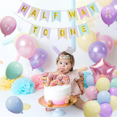 JIUENAGCN additional 12-inch pink balloons help fill larger decor pieces.