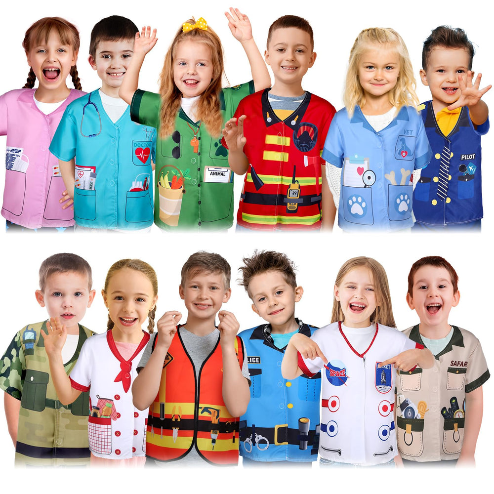 Jiuguva police costume for imaginative play and social interaction.