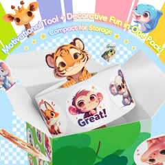 JIXZEN farm-scene stickers featuring friendly farm animals for potty training charts