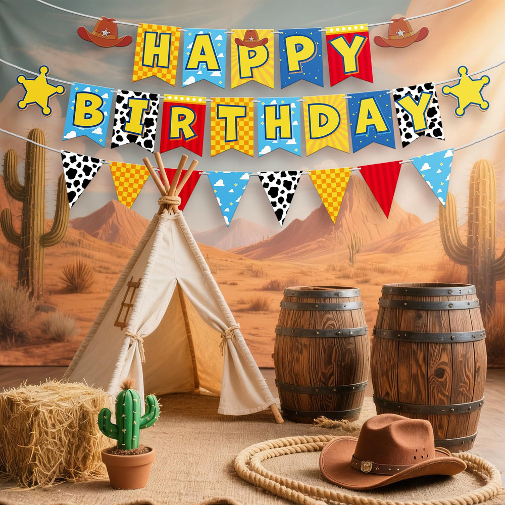 JIYUWATA complete decoration kit creates a cohesive birthday vibe.