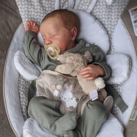 JIZHI lifelike reborn boy doll with hand-painted hair for realism and play