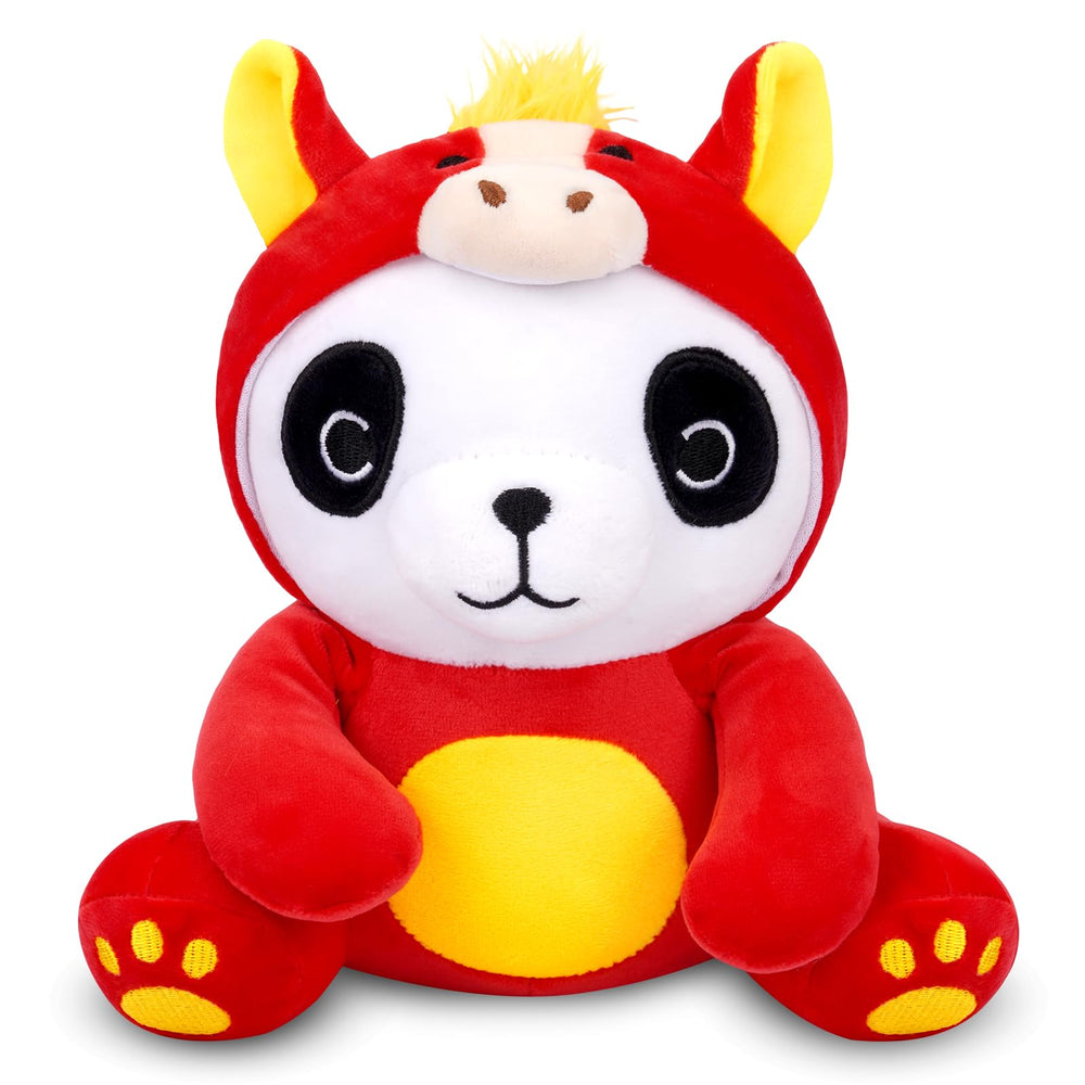 JIZWPOOM Chinese Horse Plush 8-Inch, ideal for cozy playtime and Lunar New Year decor.