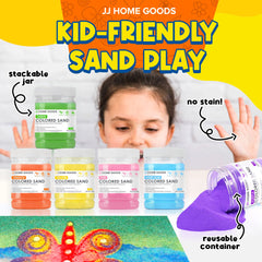 JJ CARE UV-stable sand remains bright under sun for outdoor crafts
