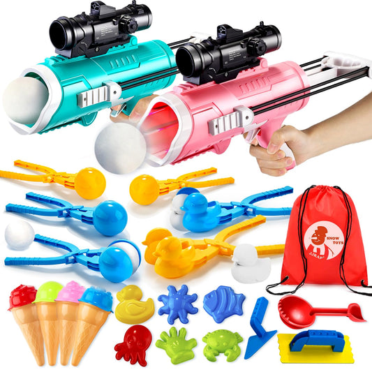 JJRAP snowball launcher in action for quick, controlled outdoor play