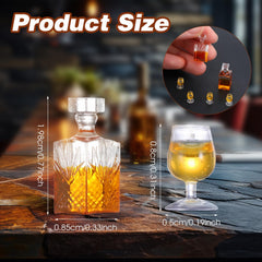 JJUNW wine glass miniature set enhances dollhouse scenes with delicate resin craftsmanship.