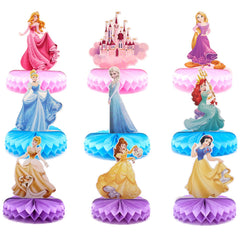 JJYHEHOT princess honeycomb centrepiece 1 adds vibrant color to birthday party tables.