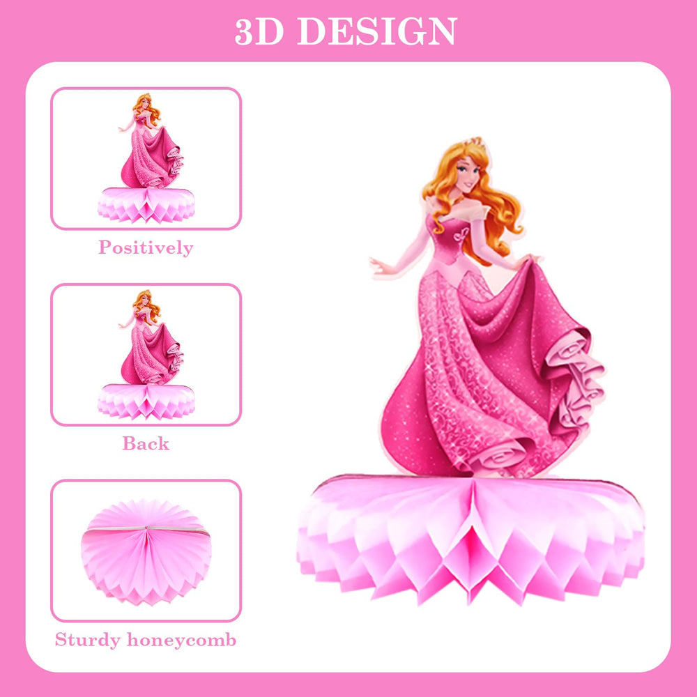 JJYHEHOT princess honeycomb centrepiece 3 pairs with pastel themes for baby showers.