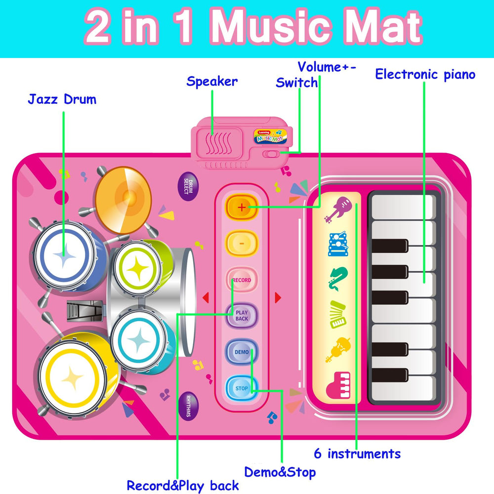 JKGIFTS Montessori musical toy for toddlers enhances hand-eye coordination and creativity