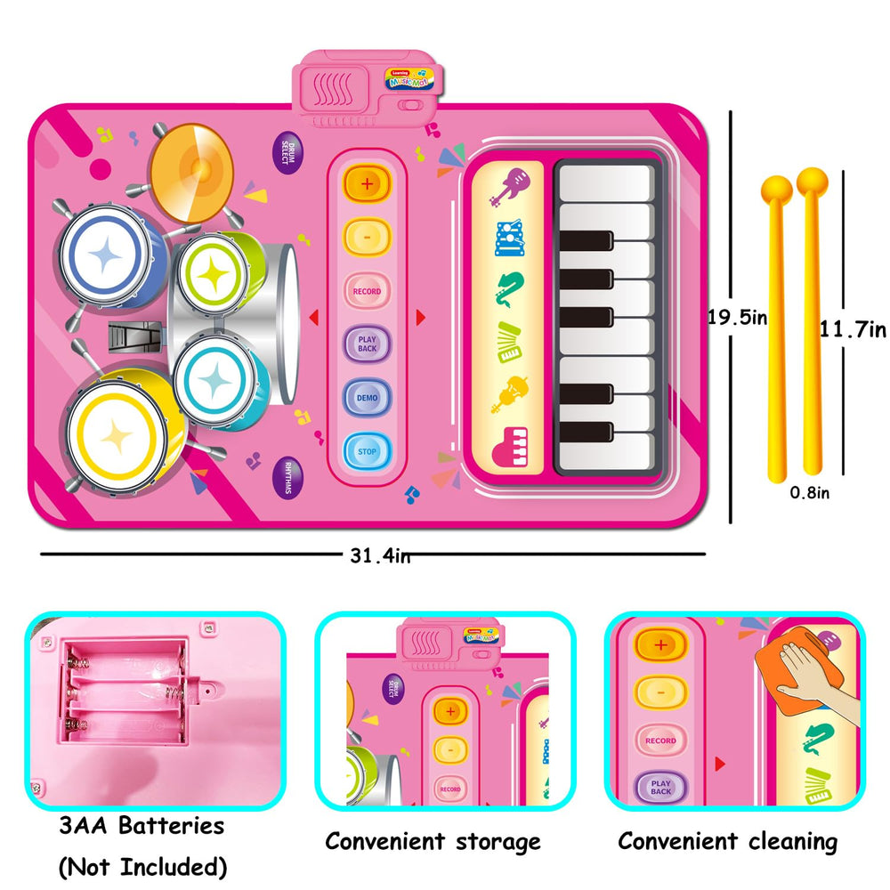 JKGIFTS toddler drum side invites rhythmic play and fine motor practice