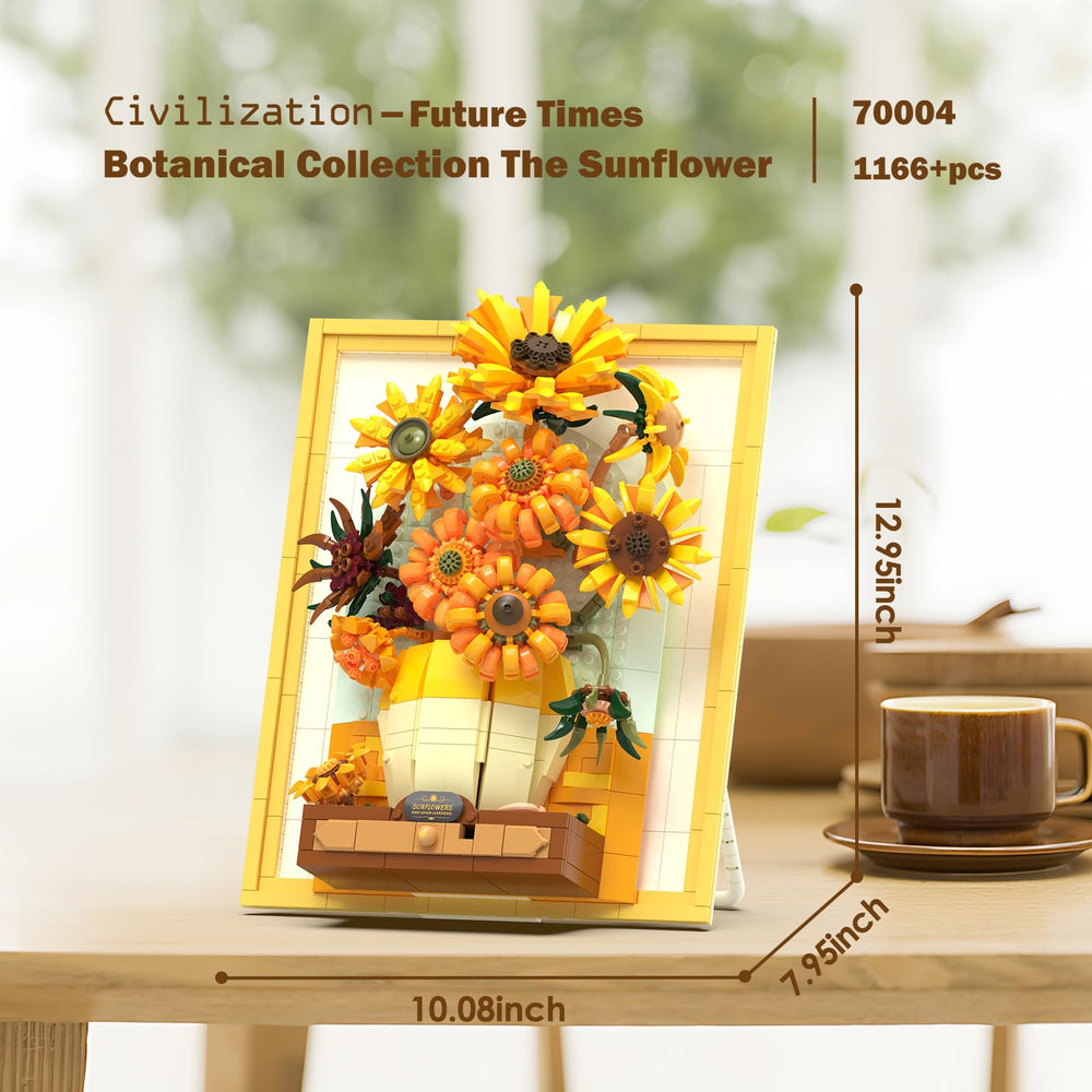 JMBricklayer 3D block art sunflowers showcases dimensional detail.