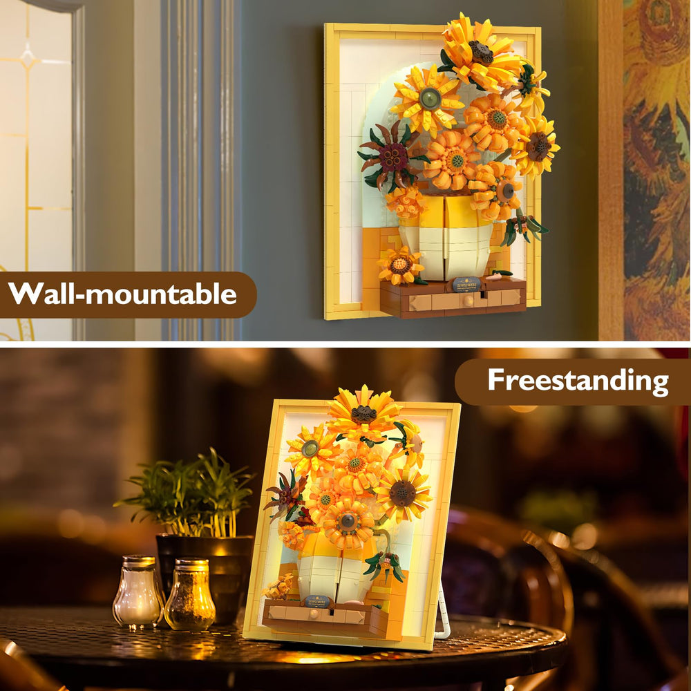 JMBricklayer art frame offers wall hanging and tabletop display options.