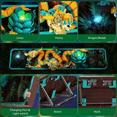 JMBricklayer Dragon tiles compact-frame fits desks shelves and walls