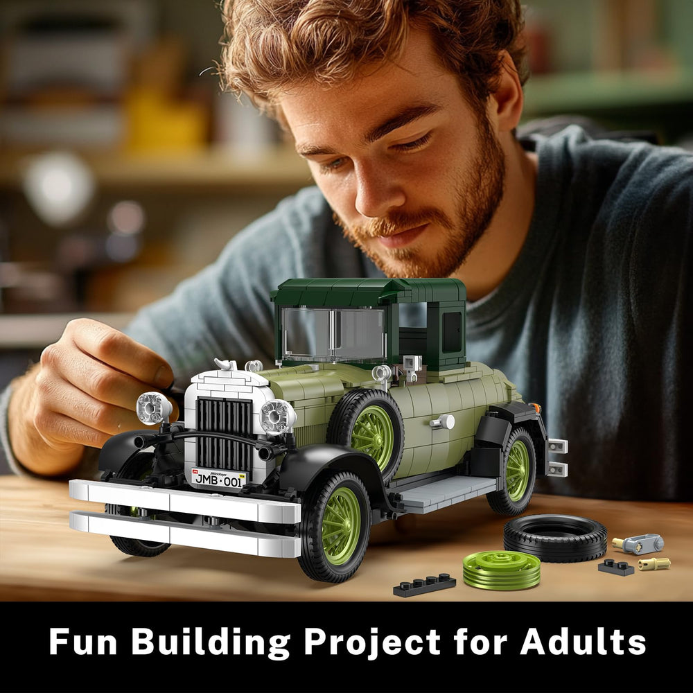 JMBricklayer vintage car kit with lights convertible top variation