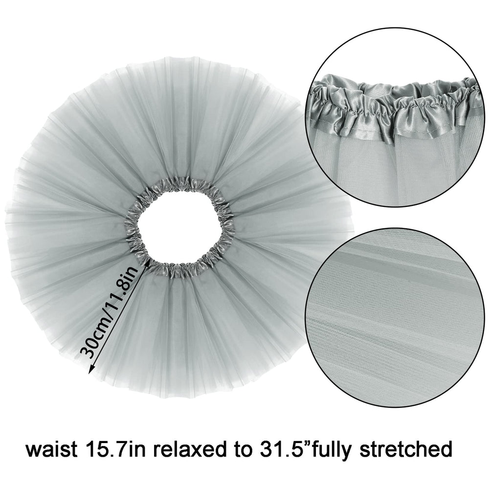 Jmkcoz gray tutu skirt shows fluffy mesh for kid-friendly volume