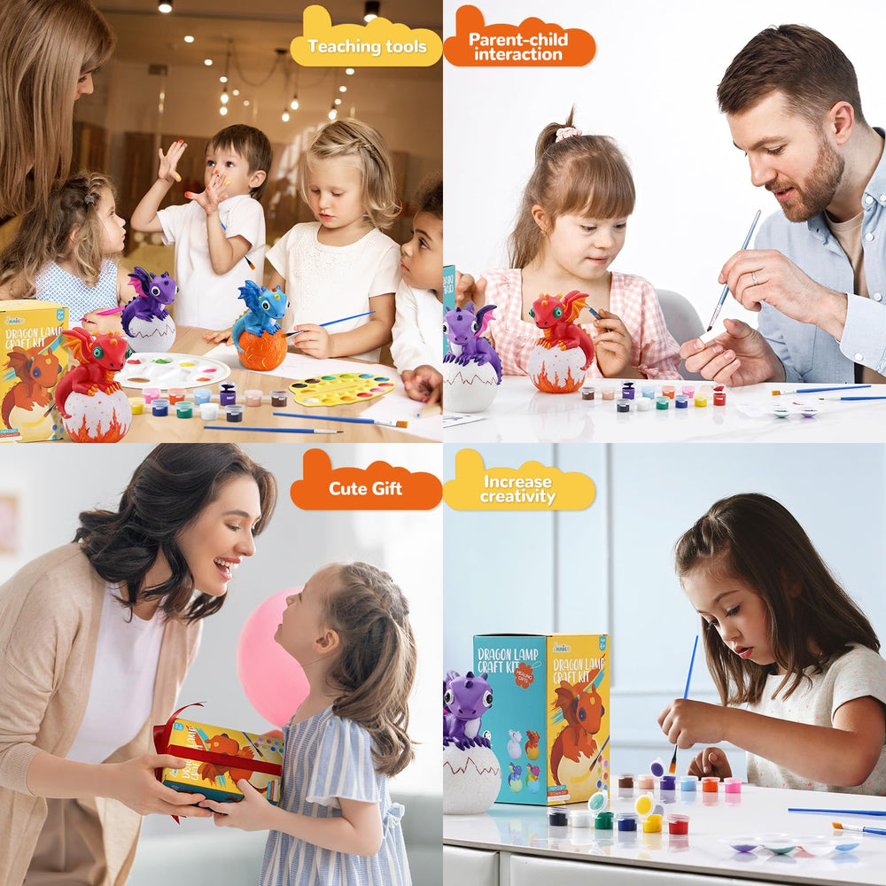 JMMICO Gift-ready dragon crafts kit ideal for birthdays and holidays.