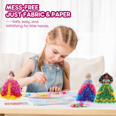 JMMICO Poke Art fabric squares provide vibrant texture for creative play.