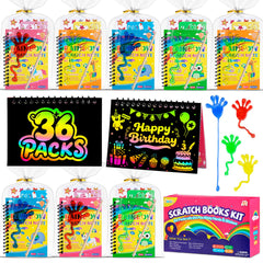JMMICO scratch-art notebook reveals rainbow colors for mess-free creativity.