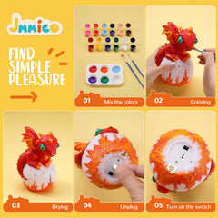 JMMICO Tap-to-light feature demonstrated for easy color-changing night light.