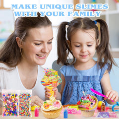 JMUQ fishbowl beads decorate slime with playful details