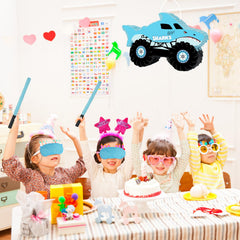 JOARHONAL centerstage pinata on a table for shark-themed celebrations