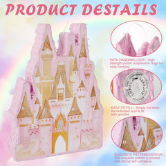 JOARHONAL Princess Castle Pinata hanging decoration and game centerpiece for celebrations.