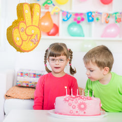 JOARHONAL Two Groovy Pinata color burst, durable materials for lasting party enjoyment.