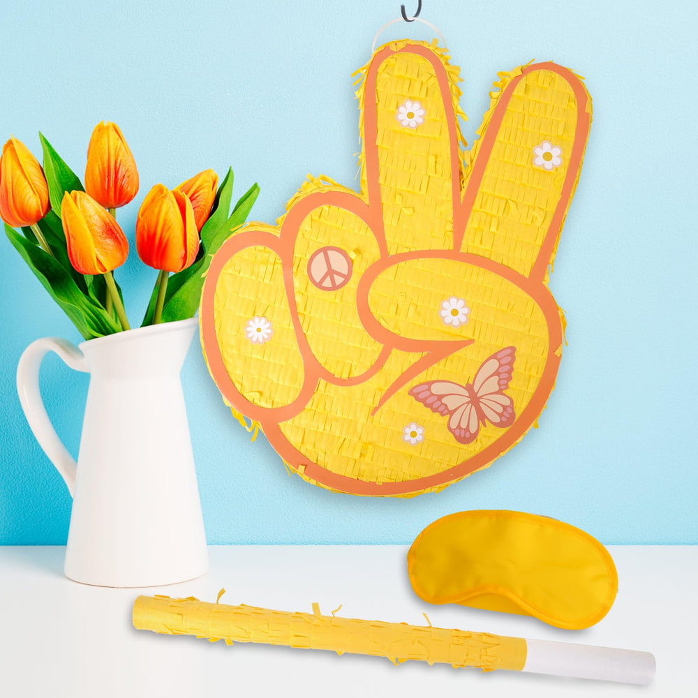 JOARHONAL Two Groovy Pinata hanging ready, lightweight design for simple outdoor entertaining.