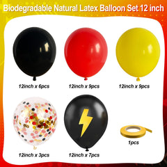 Jobkoo black latex balloons provide bold foundation for stylish party arrangements.