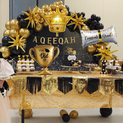 Jobkoo gold confetti balloons add festive sparkle and versatility.
