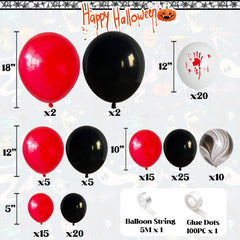 Jobkoo Halloween Balloon Arch Kit black balloons add gothic contrast for dramatic decor