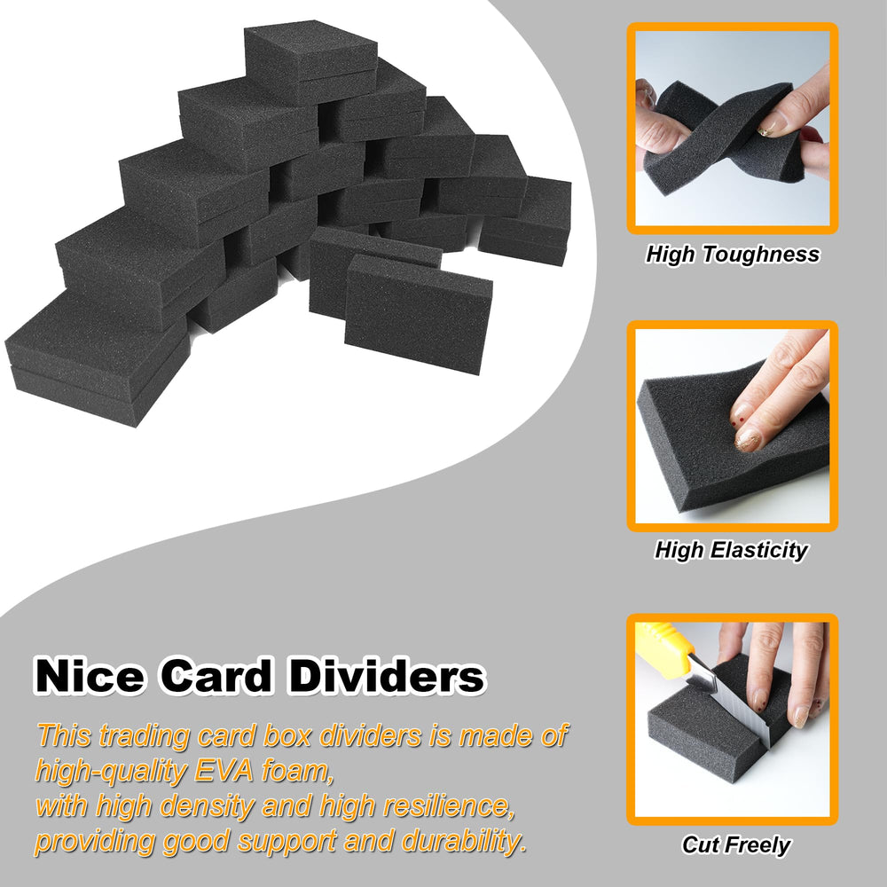 Joewuzun custom-cut foam dividers; easily trimmed to suit different box depths.