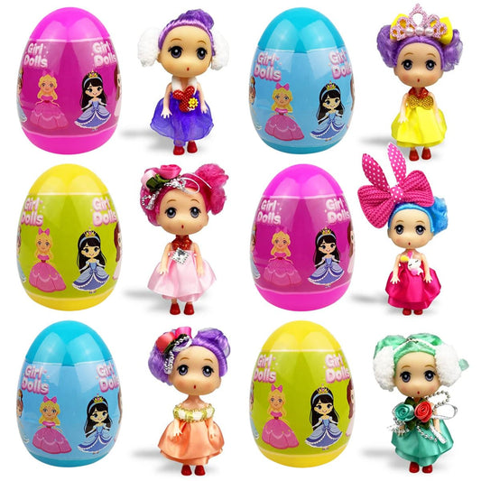 JoFAN jumbo Easter egg opened to reveal a collectible doll toy for Easter surprise