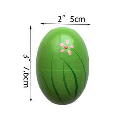JoFAN wooden shake egg kid hands, easy to grip for toddlers and kids.