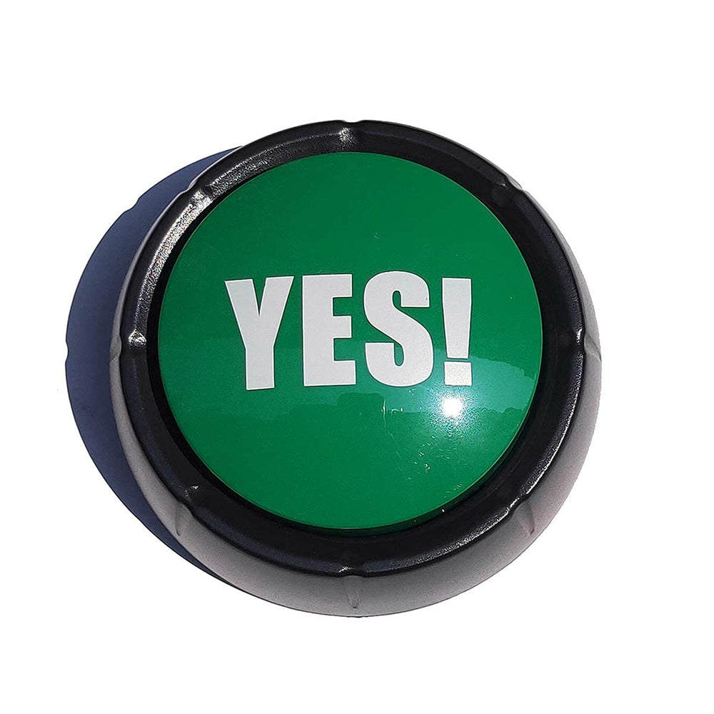 Joffreg YES Sound Button green pressed, showing multiple yes sounds for prompts.