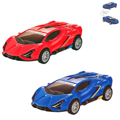 Johehe inertia drift car blue side view for easy grip and quick toy play