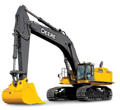 John Deere 870P-Tier excavator mini with rolling die-cast tracks, ideal for collectible displays.