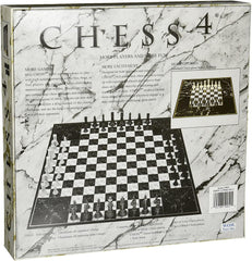 John N. Hansen Chess 4 multicolor pieces enable engaging four-person play.