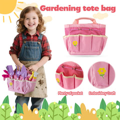 JOI MEW Kids Pink Gardening Tools Set watering can invites watering activities