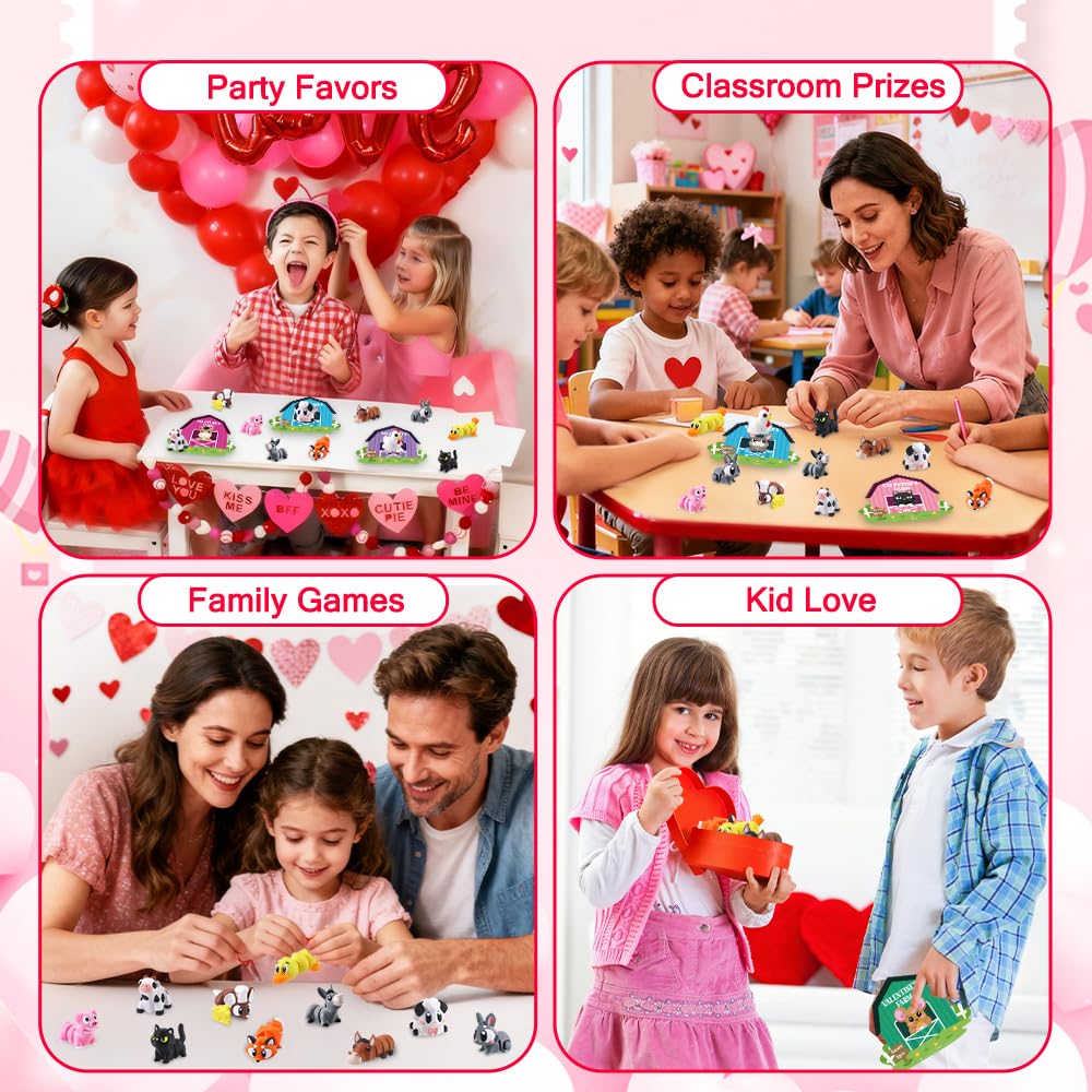 JOICEE Valentines chicken figurine with non-toxic material for kids crafts