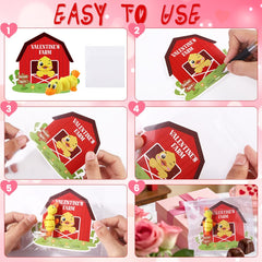 JOICEE Valentines cow figurine with articulated joints for party favors