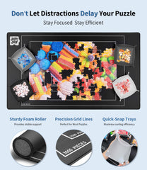 JOIN&JOY puzzle mat rollup color guide aids fast sorting of puzzle pieces.