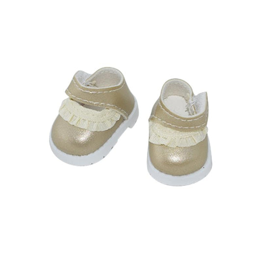 Jojedomo Labubu 17cm doll shoes in HB-Gold for stylish display