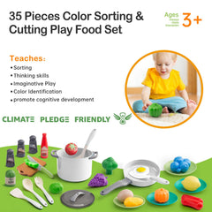 JOKERKING 35-piece toy knife offers safe pretend chopping
